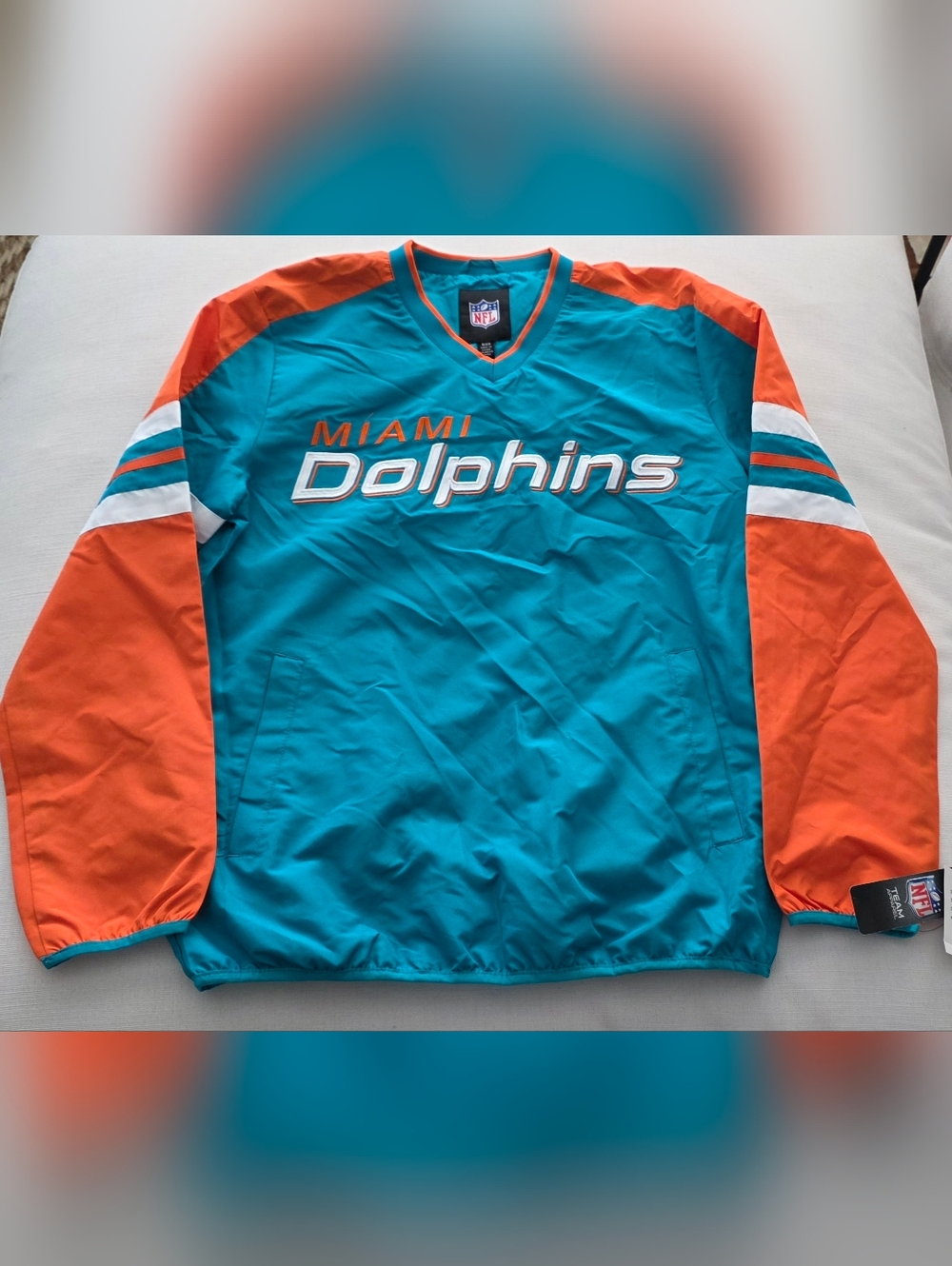 Miami Dolphins Windbreaker Pullover Mens Size Small
